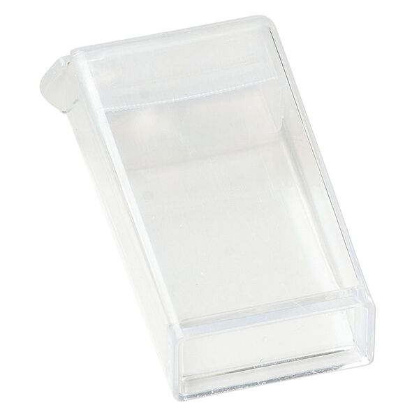 Organizer, acrylic, clear and white, 7 x 4-1/4 x 1-1/4 inches with (24) 45x25x11mm rectangle boxes and snap top. Sold per 25-piece set. image number 2