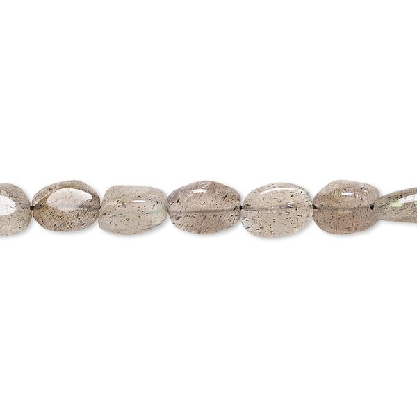 Labradorite 1pkg1, hand-cut puffed oval bead natural 13 inch 5x4mm-10x6mm image number 0