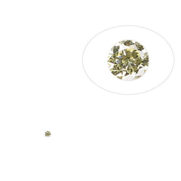 Gem, cubic zirconia, peridot green, 2.5mm faceted round, Mohs hardness 8-1/2. Sold per pkg of 10. image number 0