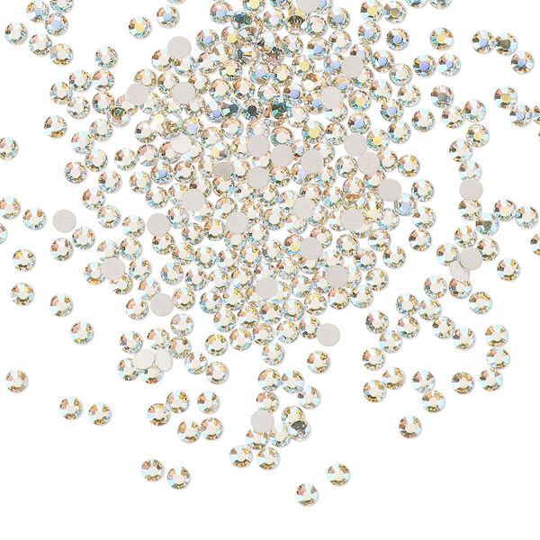 Flat back 1440pk light gold quartz AB foil back, Preciosa MAXIMA Czech crystal rhinestone 1.7-1.9mm chaton rose round SS5 image number 0