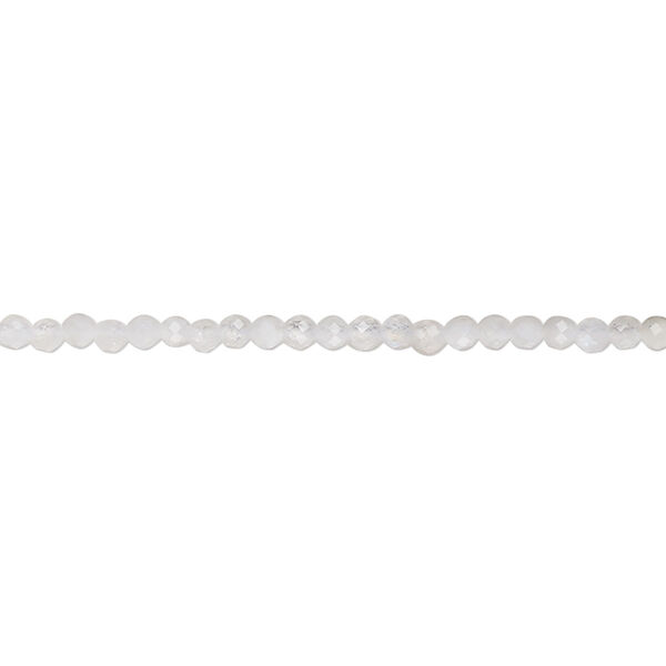 Rainbow moonstone 1pkg1, faceted round bead natural 15.5 inch 2-2.4mm image number 0