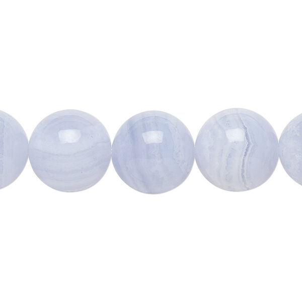 Blue lace agate 1pkg1, round bead natural 15.5-16 inch 12mm image number 0