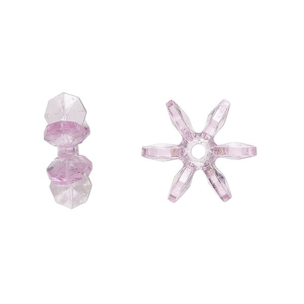 Bead, acrylic, transparent light purple, 14x5mm paddle wheel. Sold per pkg of 500. image number 0