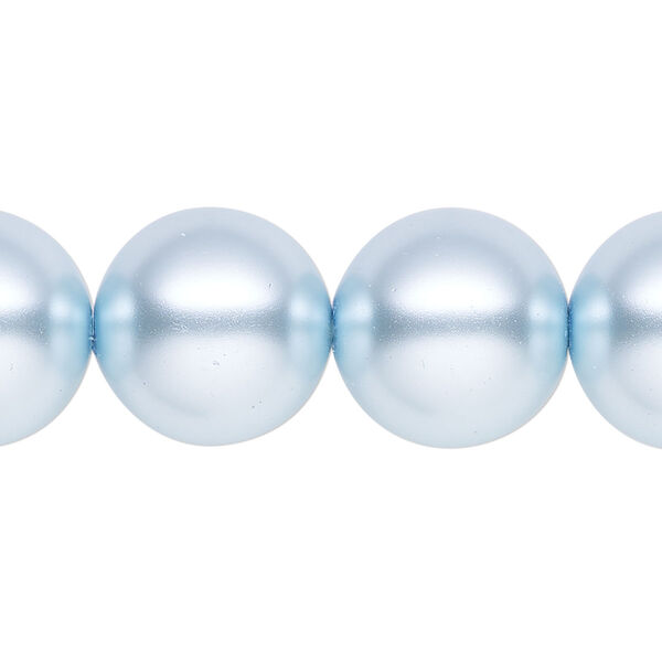 Pearl 1pk light blue, Celestial Crystal® 16mm round 15.5-16 inch image number 0