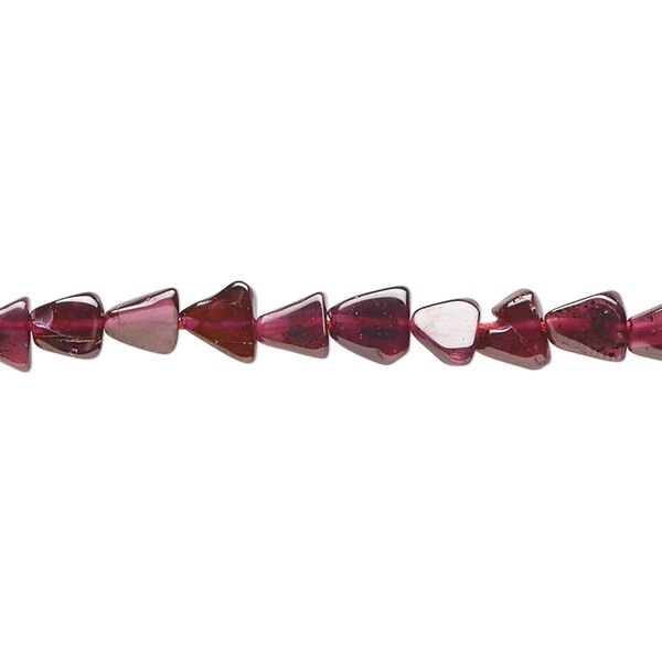 Garnet 1pkg1, hand-cut flat triangle bead 14 inch 4x4x3mm-8x8x6mm image number 0