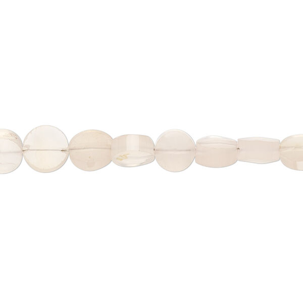 Bead, chalcedony (dyed), pink, 6-7mm hand-cut faceted flat round, B grade, Mohs hardness 6-1/2 to 7. Sold per 8-inch strand. image number 0