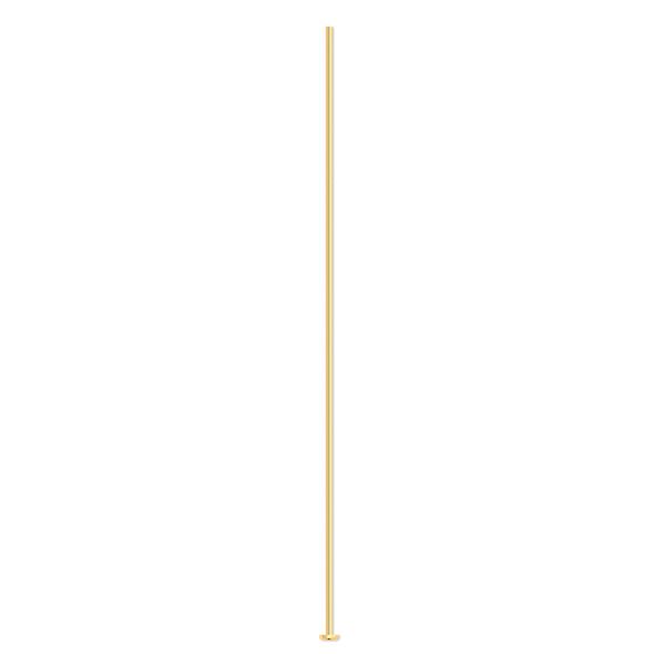 Head pin, gold-plated brass, 2-1/2 inches, 21 gauge. Sold per pkg of 500. image number 0