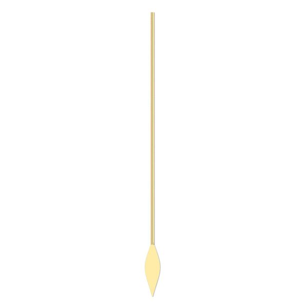 Paddle pin, gold-plated brass, 2-inch spear style, 22 gauge. Sold per pkg of 500. image number 0