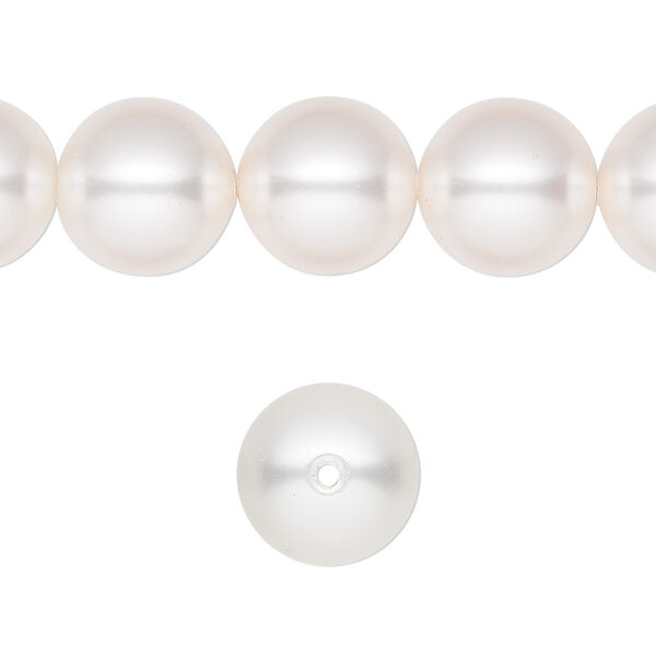 Pearl 100pk white, Crystal Passions® 12mm round 5811 image number 0