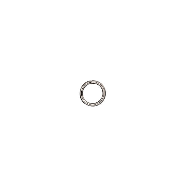Jump ring, stainless steel, 6mm round, 4.4mm inside diameter, 20 gauge. Sold per pkg of 500. image number 0