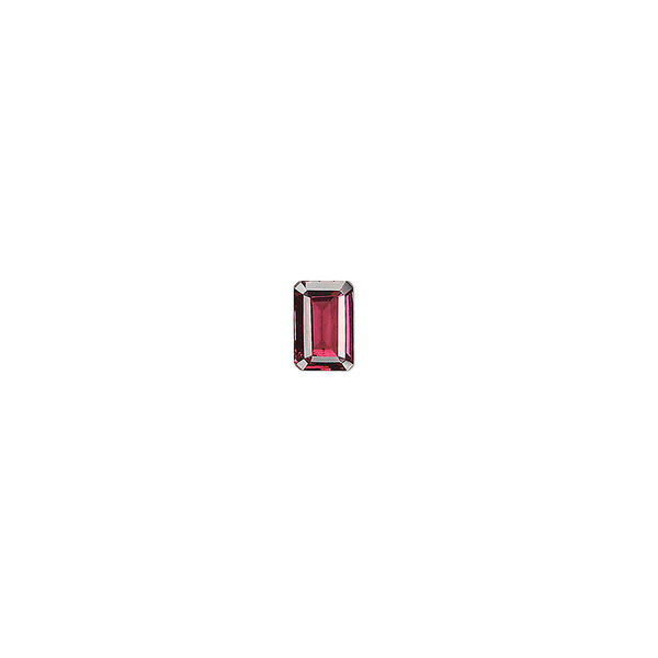 Rhodolite garnet 1pkg1, hand-cut faceted emerald-cut gem natural A grade, 6x4mm image number 0