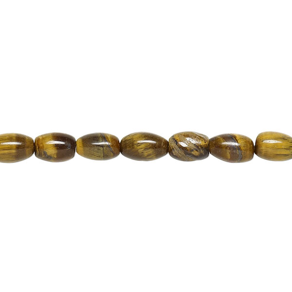 Tigereye 1pkg1, oval bead natural B grade, 15.5-16 inch 6x4mm image number 0
