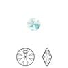 Drop 12pk light turquoise, Crystal Passions® 8mm pendant mini disk 6428 image number 0