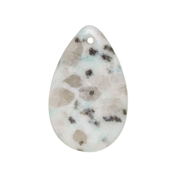 Focal, sesame jasper (natural), 31x20mm hand-cut teardrop, B grade, Mohs hardness 6-1/2 to 7. Sold individually. image number 0
