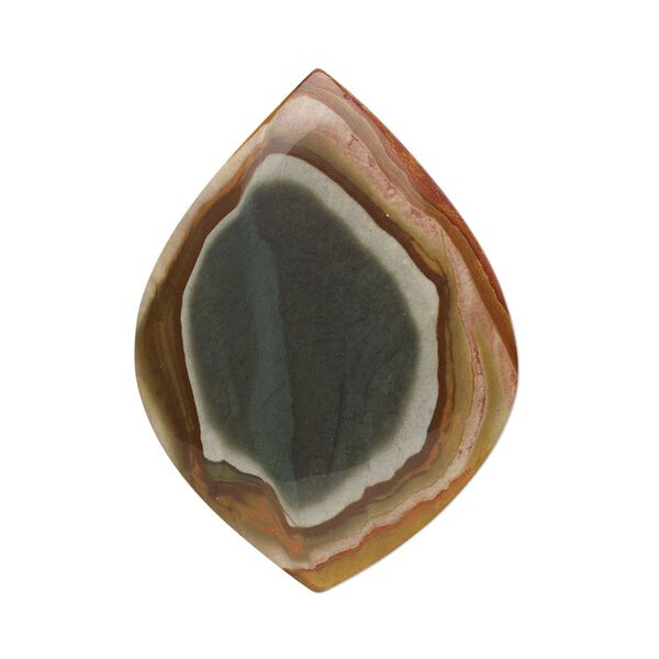 Focal, polychrome jasper (natural), 52x26mm-73x41mm teardrop, B grade, Mohs hardness 6-1/2 to 7. Sold individually. image number 0