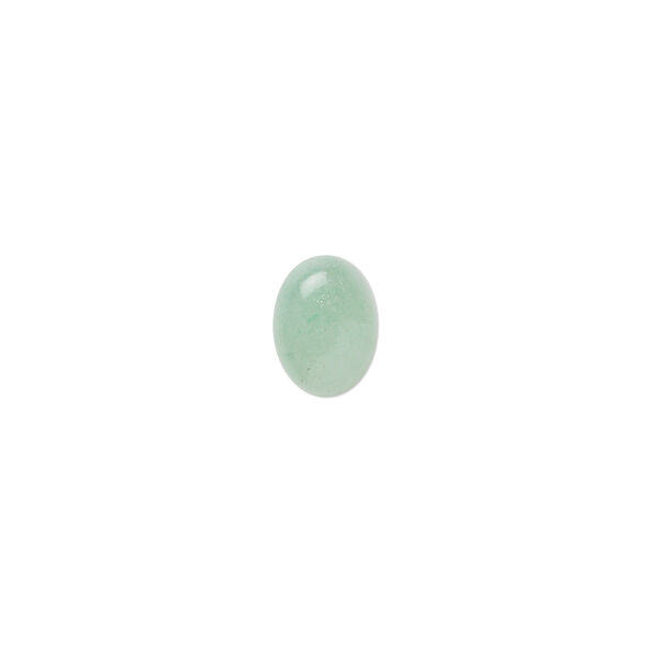 Green aventurine 1pkg16, calibrated oval cab natural B grade, 8x6mm image number 0