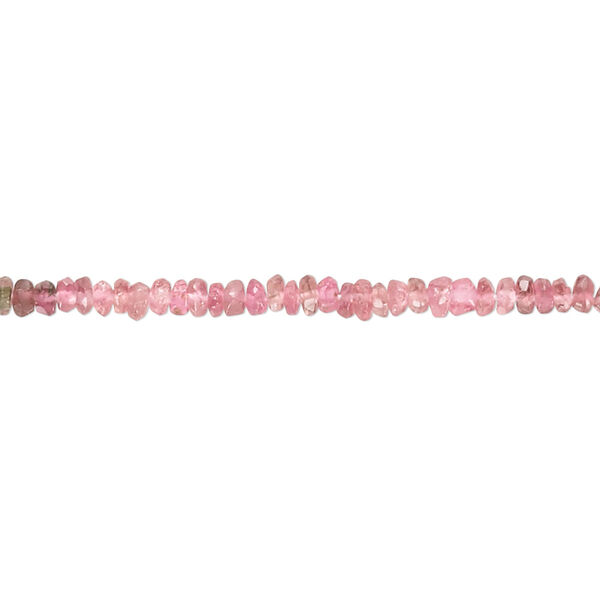 Pink tourmaline 1pkg1, hand-cut faceted rondelle bead natural 13 inch 2x1mm-3x2mm image number 0