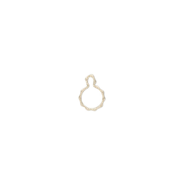 Drop, Wrap-Tite®, 14Kt gold-filled, 5mm fancy round setting. Sold per pkg of 2. image number 0