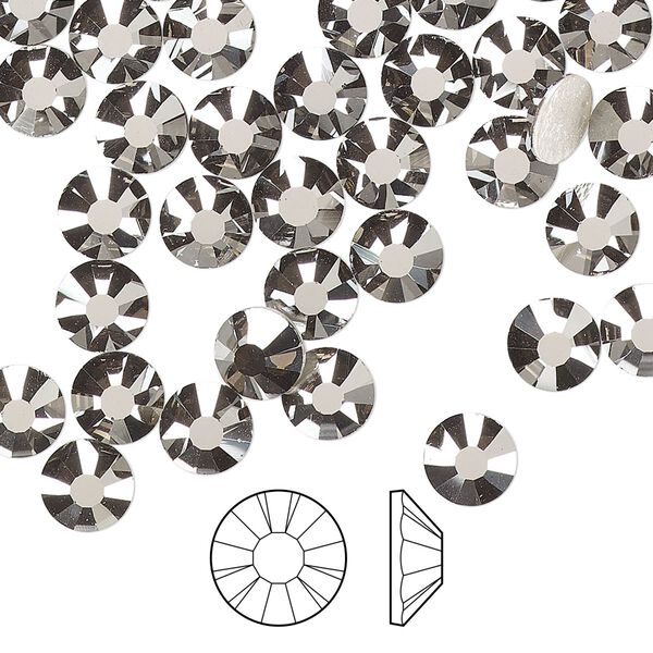 Flat back 24pk crystal Biarritz foil back, Preciosa MAXIMA Czech crystal hotfix rhinestone 6.3-6.5mm chaton rose round SS30 image number 0