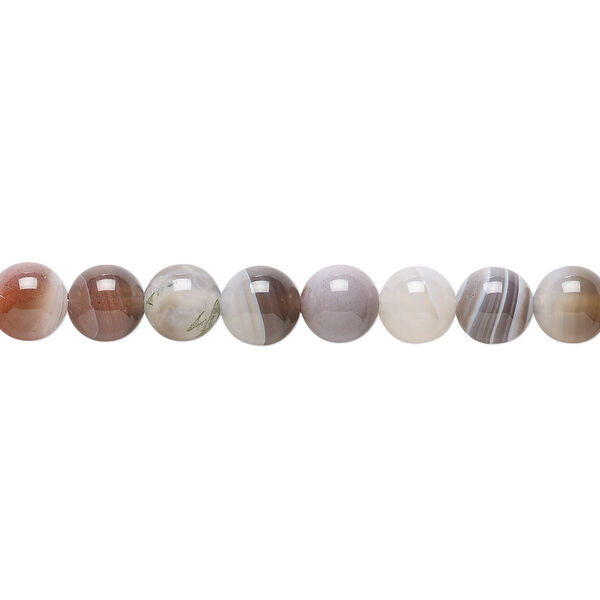 Botswana agate 1pkg1, round bead natural 15.5-16 inch 6mm image number 0