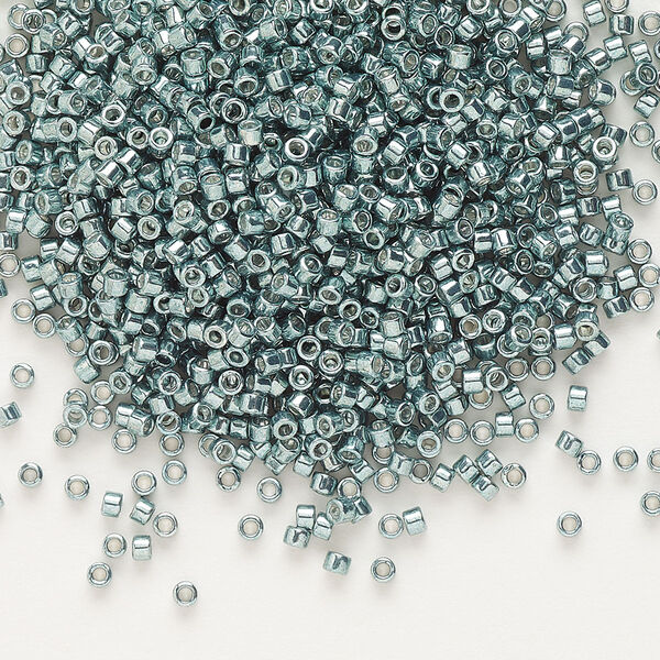 Seed bead, Delica®, glass, pkg/7.5g, #11 round, opaque galvanized peacock (DB-0432). image number 0
