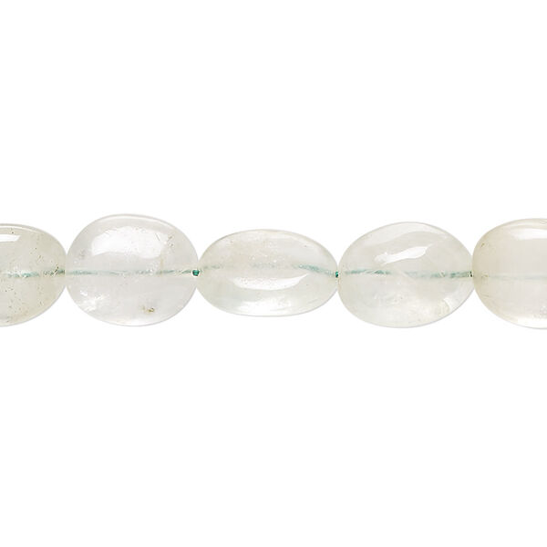 Green beryl 1pkg1, hand-cut tumbled nugget bead natural 15 inch small image number 0