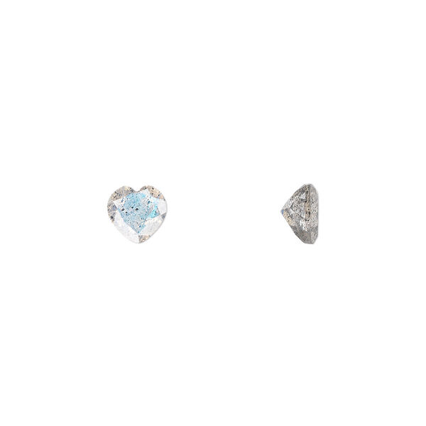 Labradorite 1pkg1, hand-cut faceted heart gem natural A- grade, 6mm image number 0