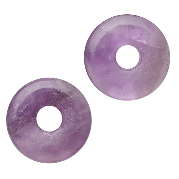 Amethyst 1pkg2, donut focal natural 20mm image number 0