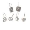 Earring mix, Create Compliments®, sterling silver, fishhook with 3/4" to 3" dangle, 18 gauge. Sold per pkg of 3 pairs. image number 0