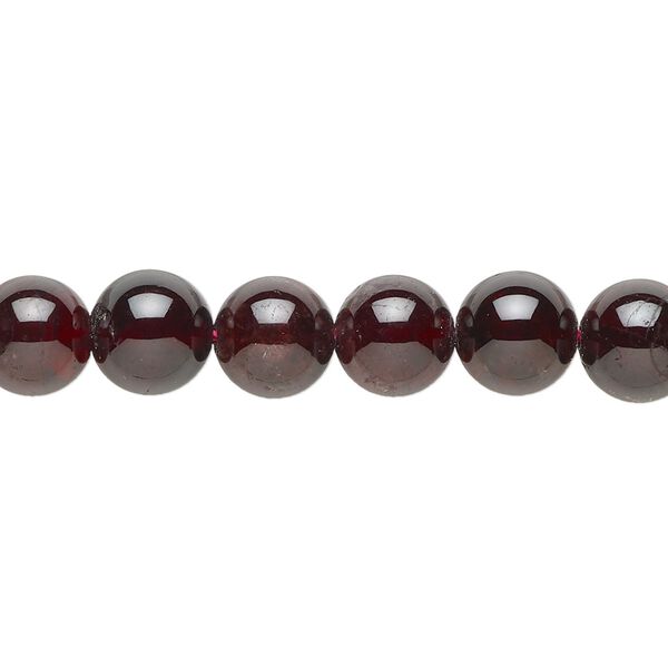 Garnet 1pkg1, round bead natural 15.5-16 inch 8mm image number 0