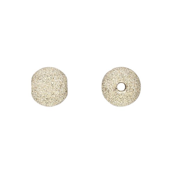 Bead, 14Kt gold, 10mm laser round. Sold individually. image number 0