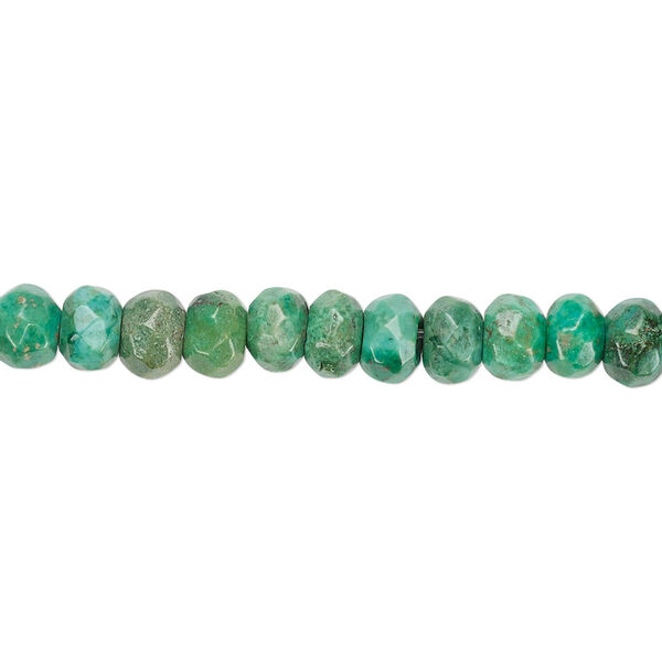 Turquoise 1pkg1, faceted rondelle bead 15.5-16 inch 6x4mm image number 0