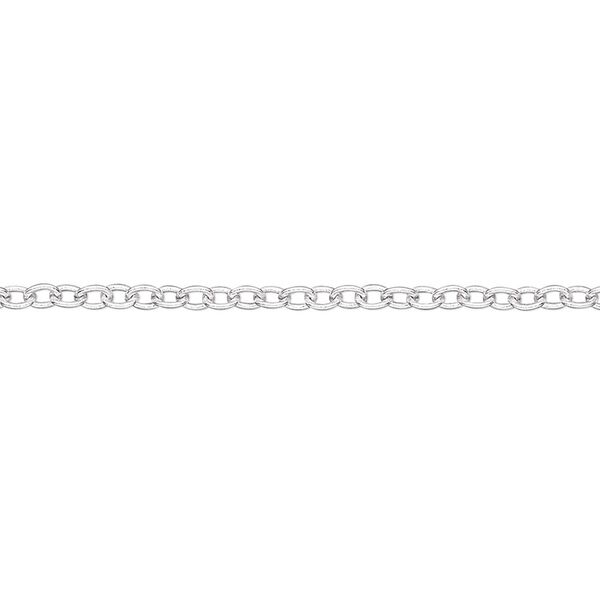 Chain, silver-plated steel, 2.2mm cable. Sold per pkg of 12 feet. image number 0