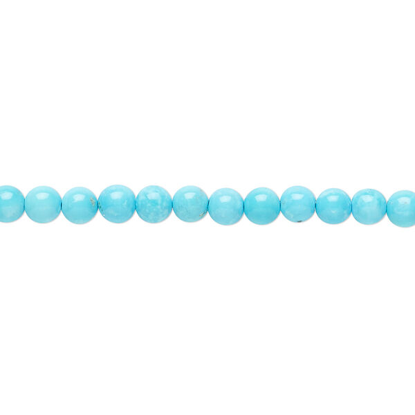 Sleeping beauty turquoise 1pkg1, round bead natural 15.5-16 inch 4mm image number 0