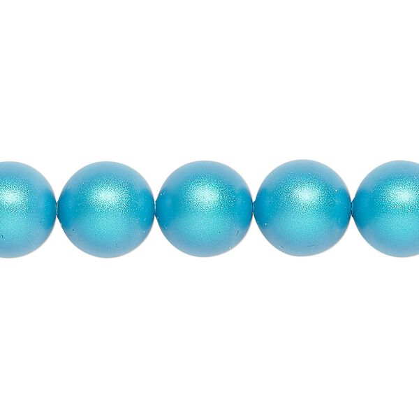 Pearl 100pk iridescent dark turquoise, Swarovski® 10mm round 5810 image number 0