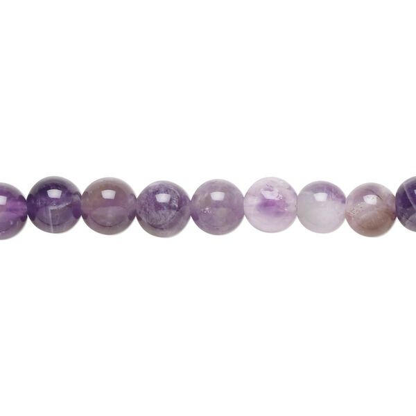 Banded amethyst 1pkg1, round bead natural 15.5-16 inch 6mm image number 0
