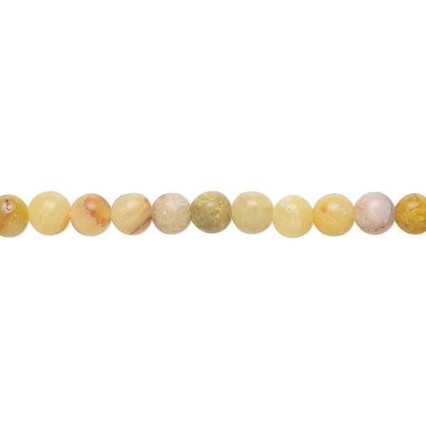Crazy lace agate 1pkg1, matte round bead natural 8 inch 4mm image number 0