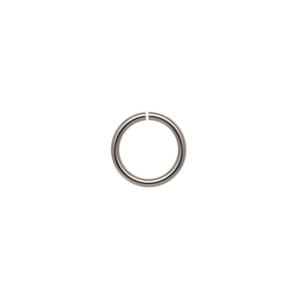 Jump ring, stainless steel, 11mm round, 8.6mm inside diameter, 17 gauge. Sold per pkg of 50. image number 0