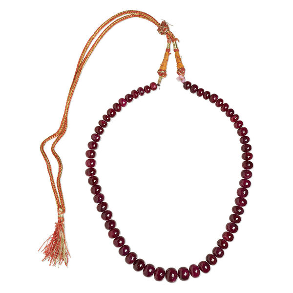 Indian ruby 1pkg1, hand-cut rondelle bead 15.5-16 inch graduated 5x4mm-13x11mm image number 0