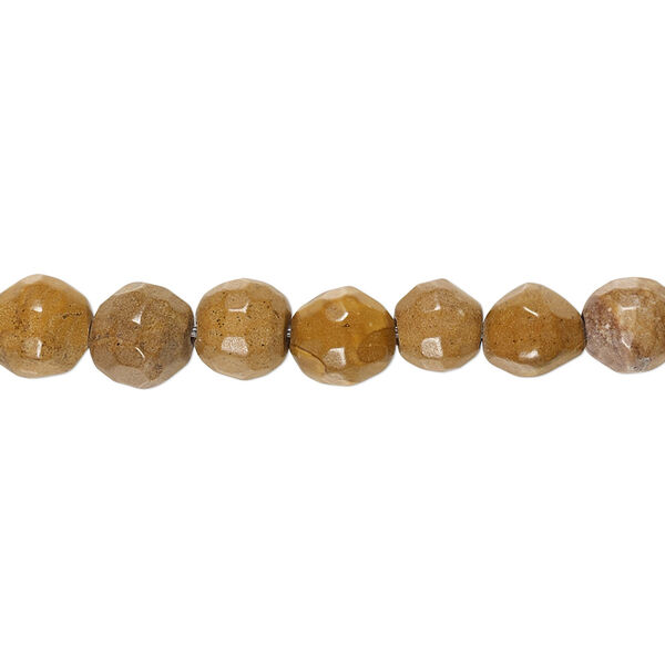 Tigerskin "jasper" 1pkg1, faceted round bead natural 7 inch 5-7mm image number 0