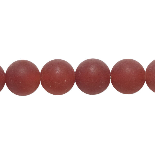Carnelian 1pkg1, matte round bead 15.5-16 inch 10mm image number 0