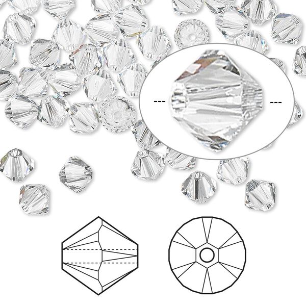 Bead 720pk crystal, Crystal Passions® 5mm bicone 5328 image number 0