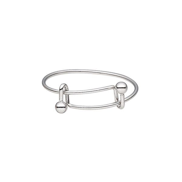 Ring, stainless steel, 1mm wide with 3mm ball, adjustable from size 8.5-11. Sold individually. image number 0
