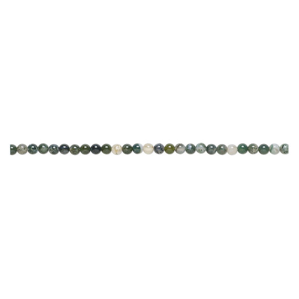 Moss agate 1pkg1, round bead natural 15.5-16 inch 8mm image number 1