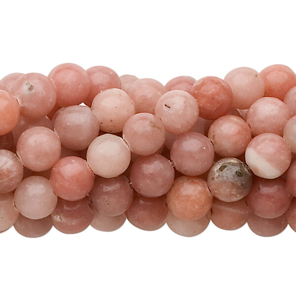 Pink lepidolite 1pkg10, round bead natural 15.5-16 inch 6mm image number 0