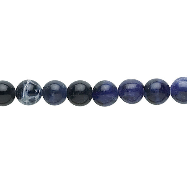 Sodalite 1pkg1, round bead natural 15.5-16 inch 6mm image number 0