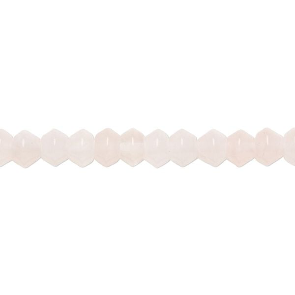 Rose quartz 1pkg1, rondelle bead natural 15.5-16 inch 6x4mm image number 0