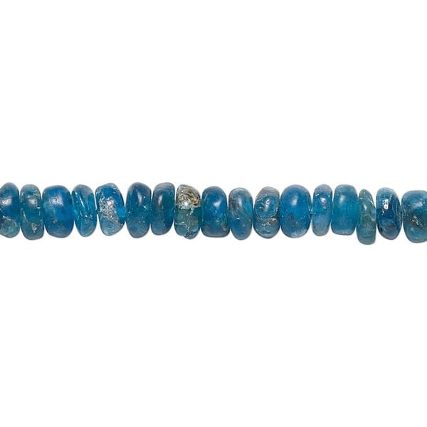 Blue apatite 1pkg1, hand-cut rondelle bead natural 13 inch 5x3mm-6x4mm image number 0