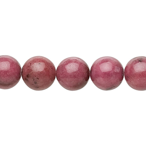 Rhodonite 1pkg1, round bead natural B grade, 15.5-16 inch 10mm image number 0