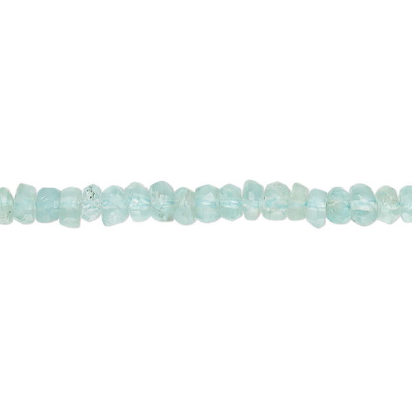 Apatite 1pkg1, hand-cut tumbled faceted rondelle bead natural 12 inch 3x1mm-4x3mm image number 0